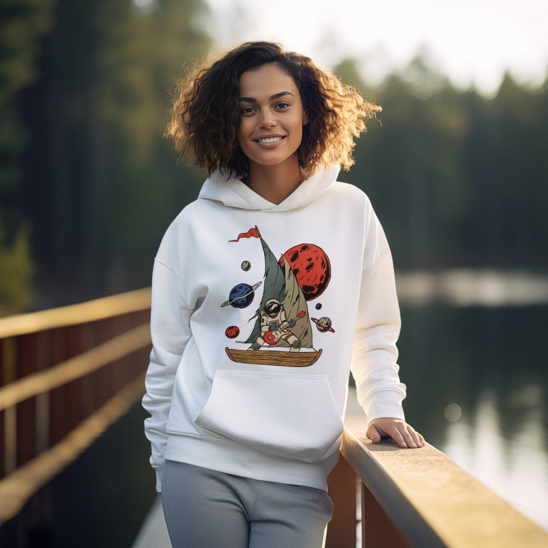Cotton hoodie with Interstellar Sailor print