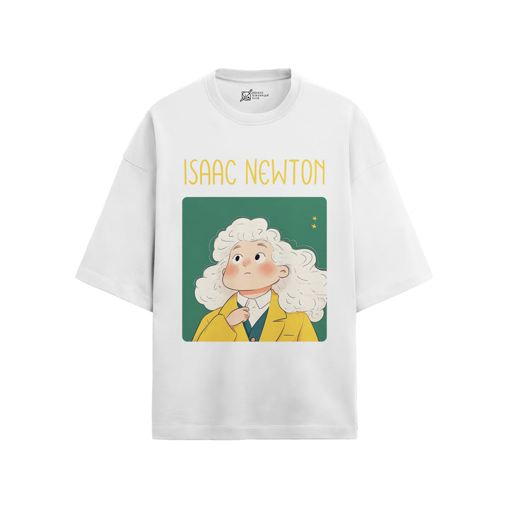 Isaac Newton Oversized French Terry T-Shirt #GeniusDoodles