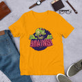 Zombie Brains Half Sleeve T-Shirt — Gold
