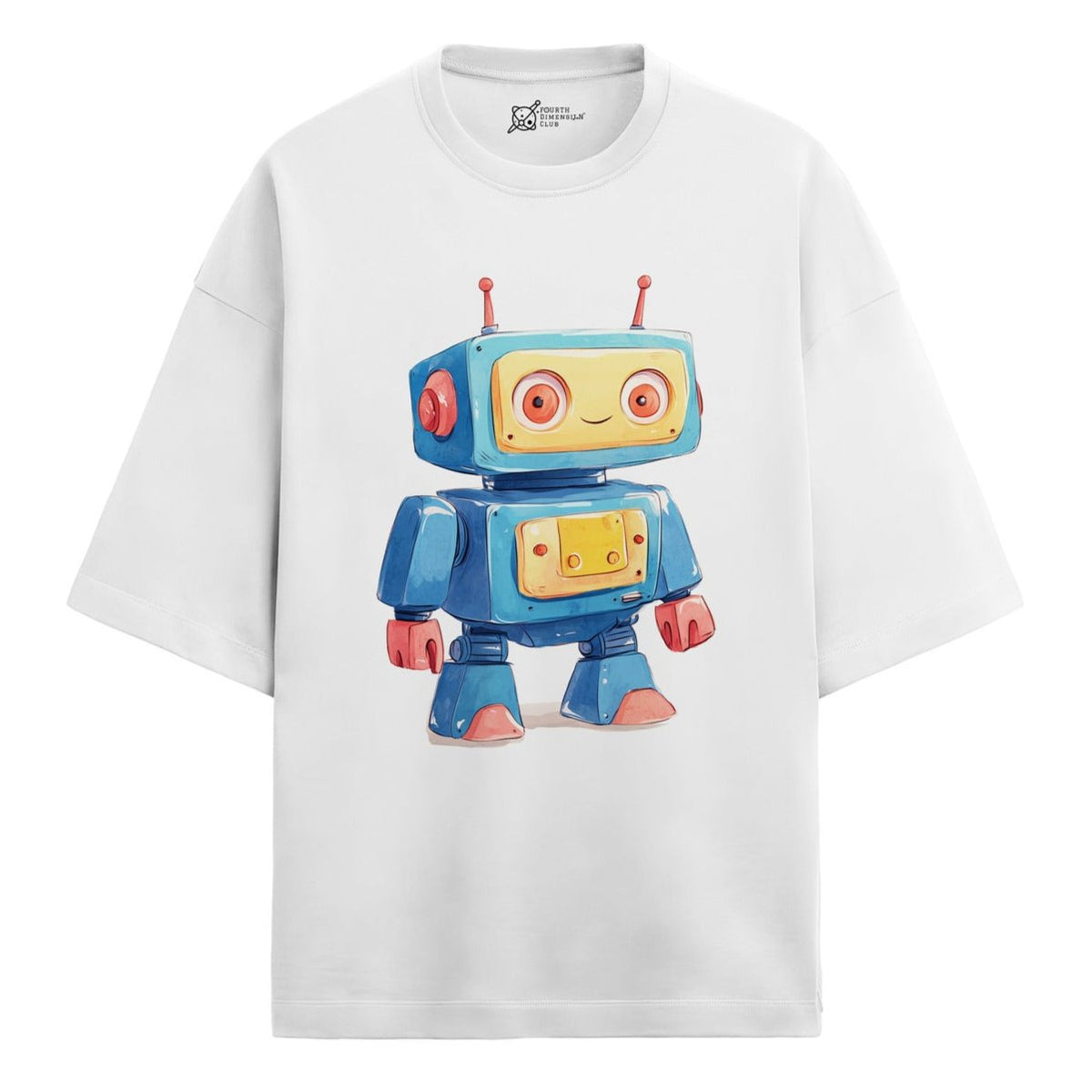 Jolly Oversized French Terry T-Shirt — white-1
