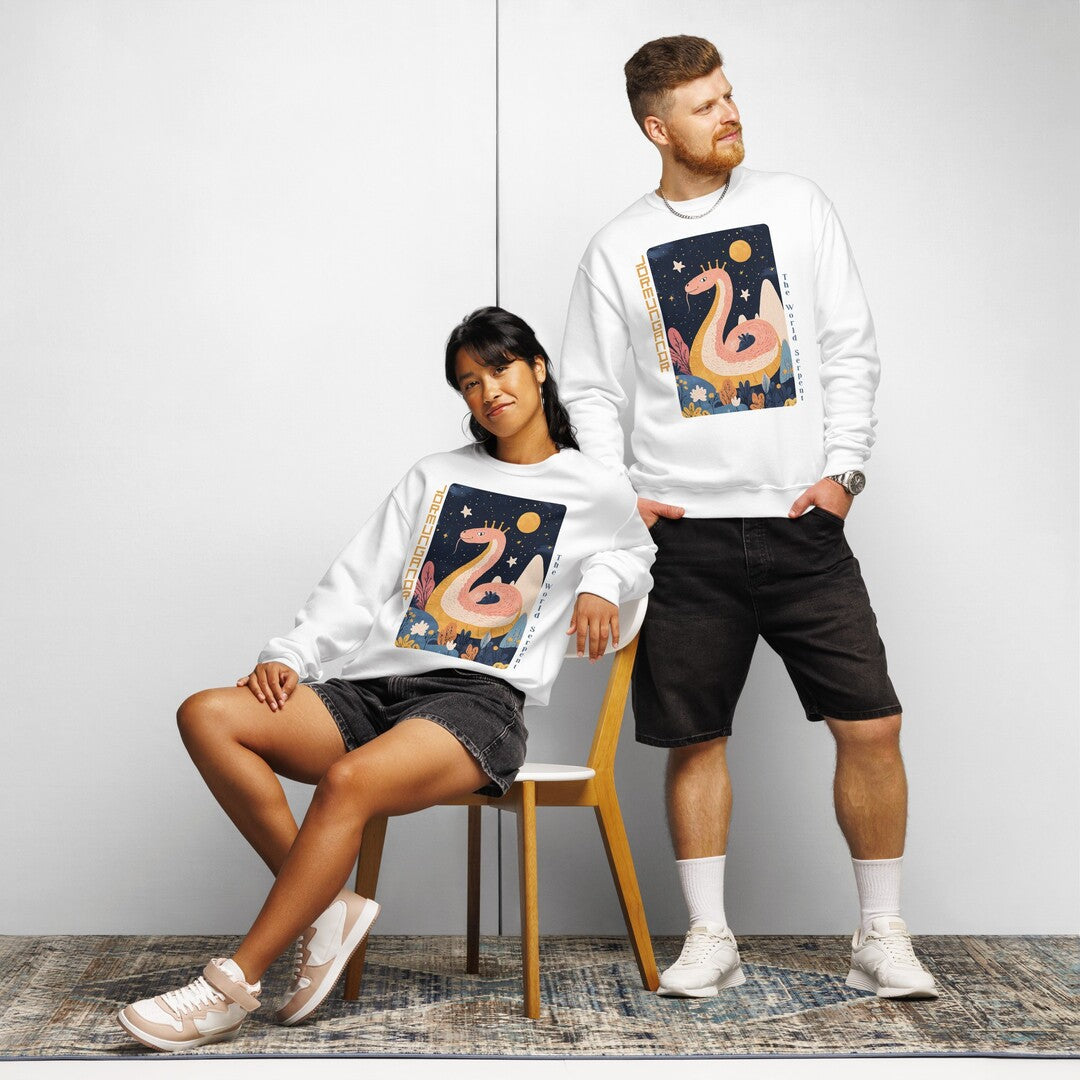Jörmungandr Heavyweight Oversized Sweatshirt — back view