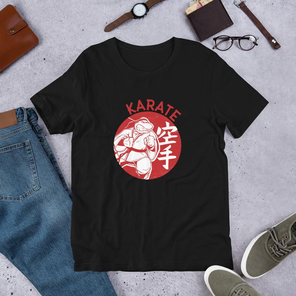 Karate Turtle Half Sleeve T-Shirt — Black