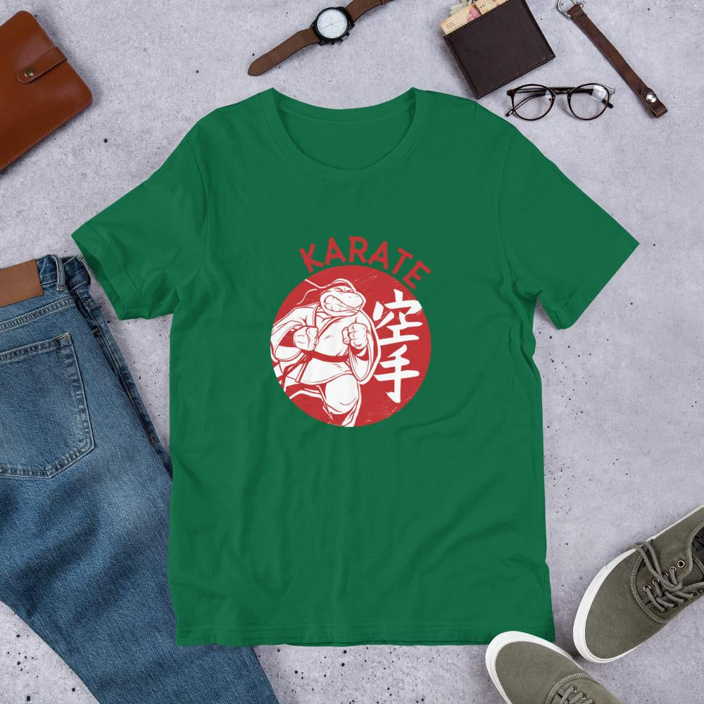 Karate Turtle Half Sleeve T-Shirt — Green