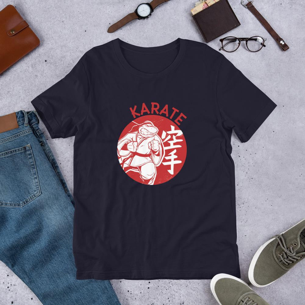 Karate Turtle Half Sleeve T-Shirt — Navy