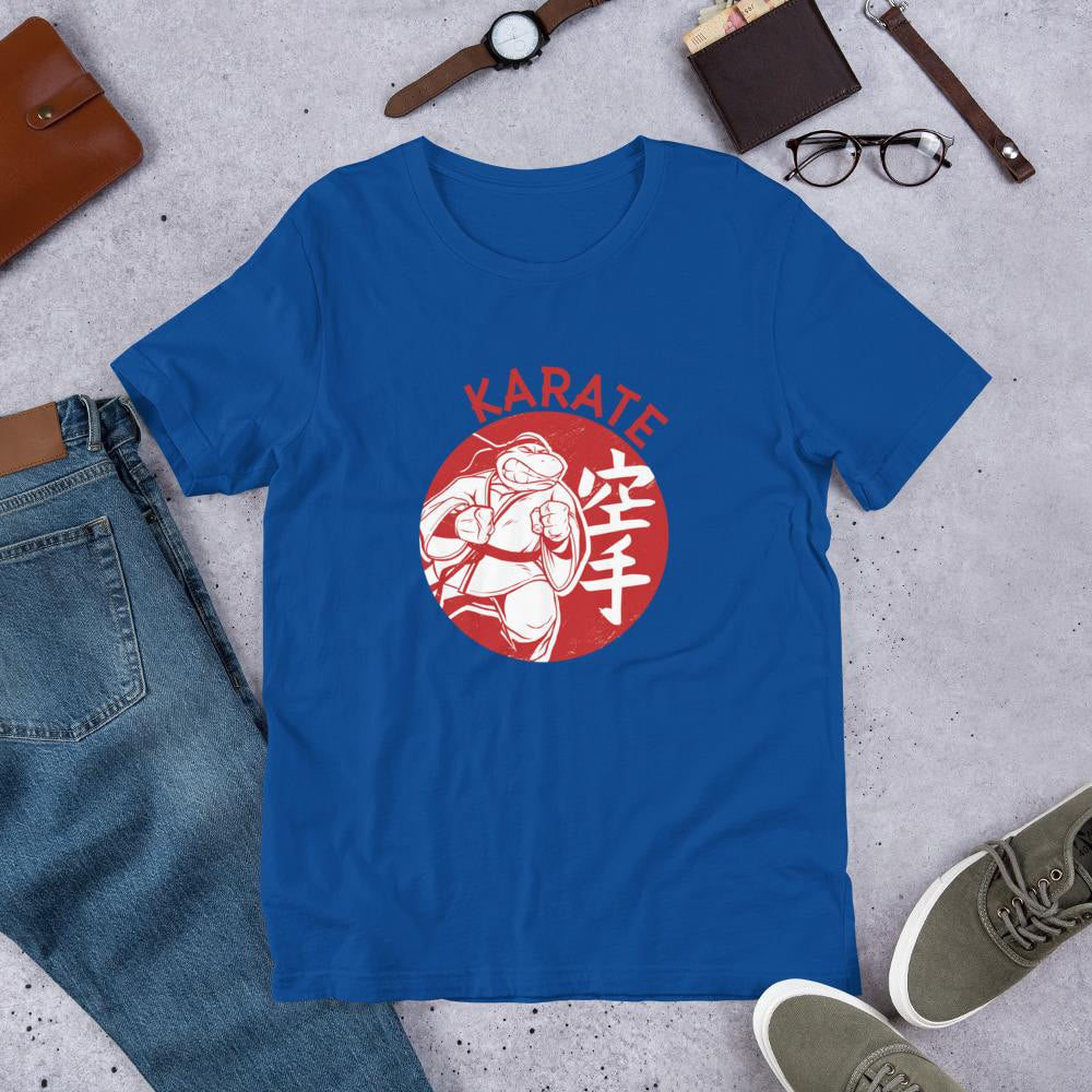 Karate Turtle Half Sleeve T-Shirt — Blue