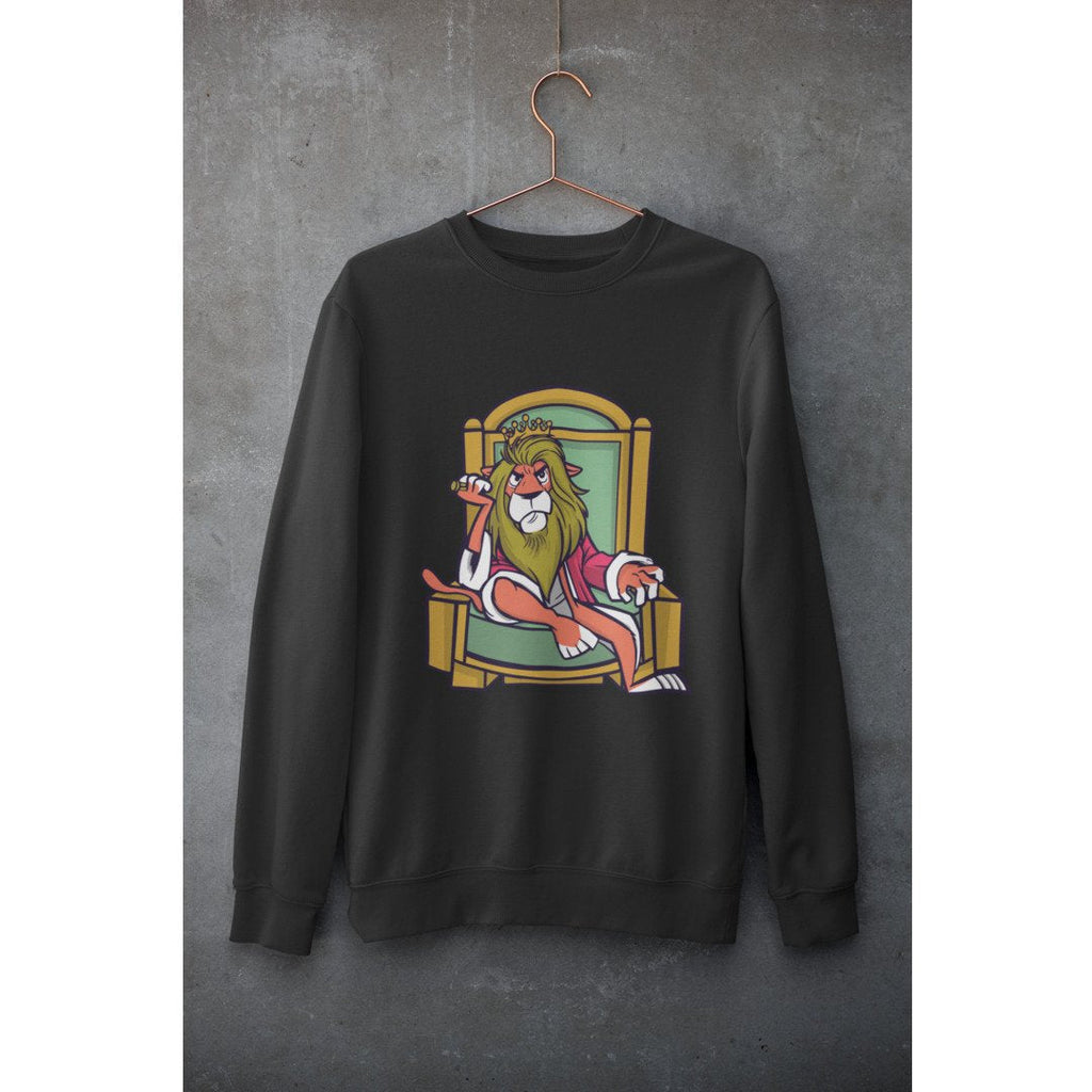 King Lion Unisex Sweatshirt — Black