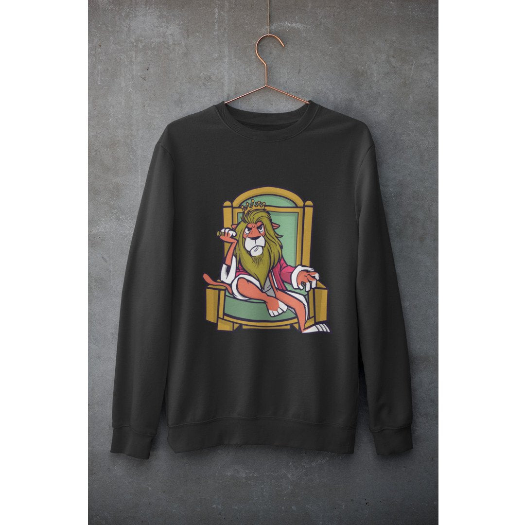 King Lion Unisex Sweatshirt — Black