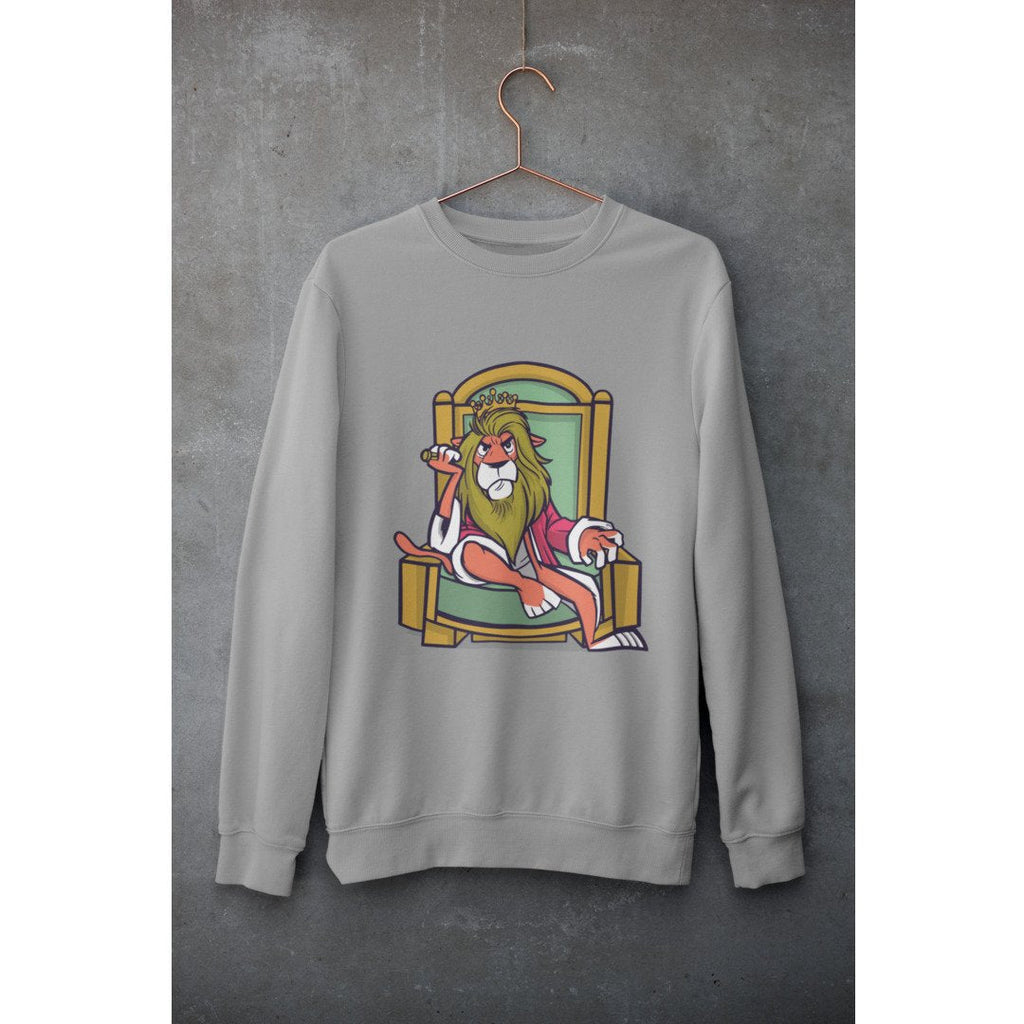 King Lion Unisex Sweatshirt — Grey