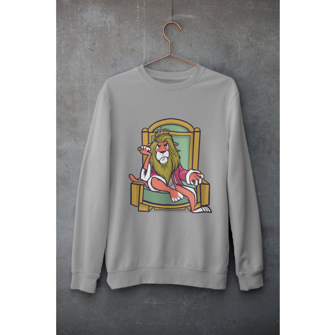 King Lion Unisex Sweatshirt — Grey