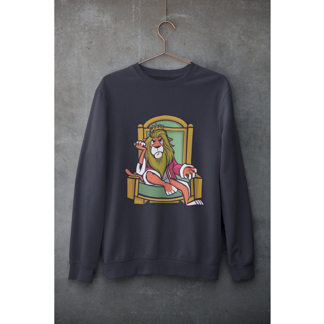 King Lion Unisex Sweatshirt — Navy