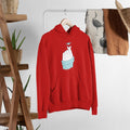 Korean Heart Unisex Hooded Sweatshirt — Red