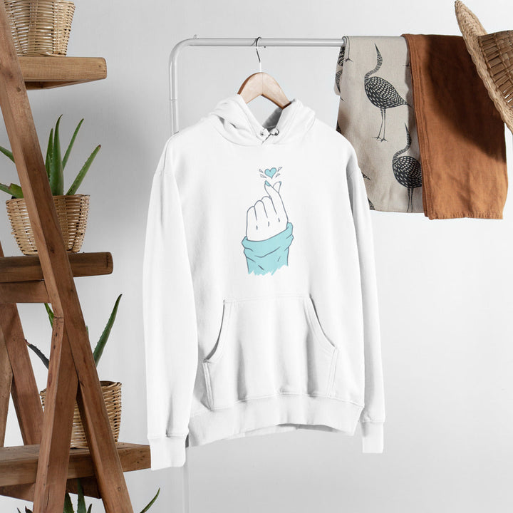 Korean Heart Unisex Hooded Sweatshirt