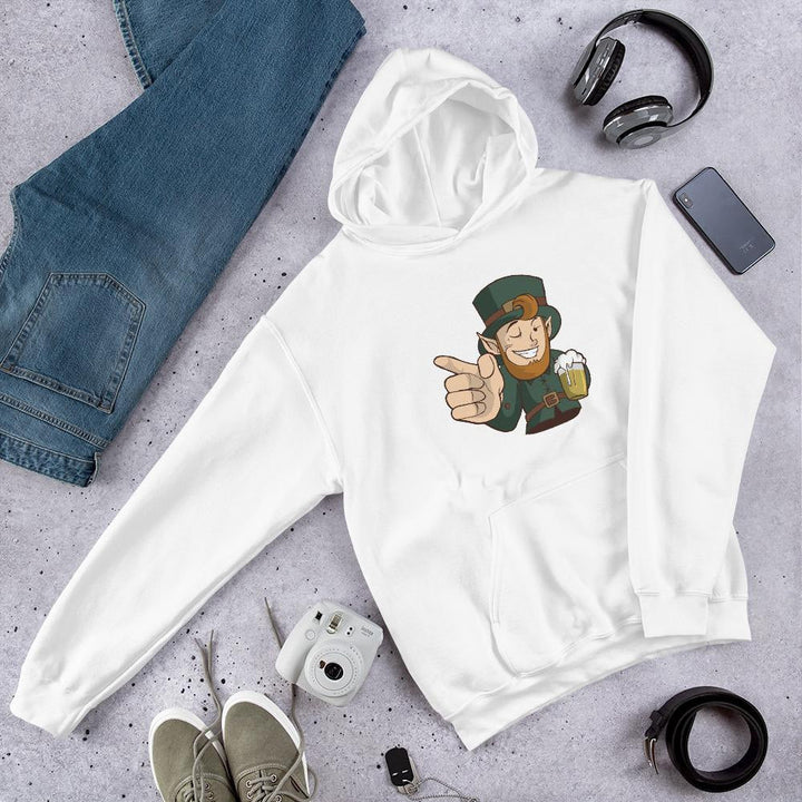 Winking Leprechaun Unisex Hooded Sweatshirt