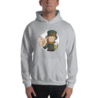 Winking Leprechaun Unisex Hooded Sweatshirt — detail view 2