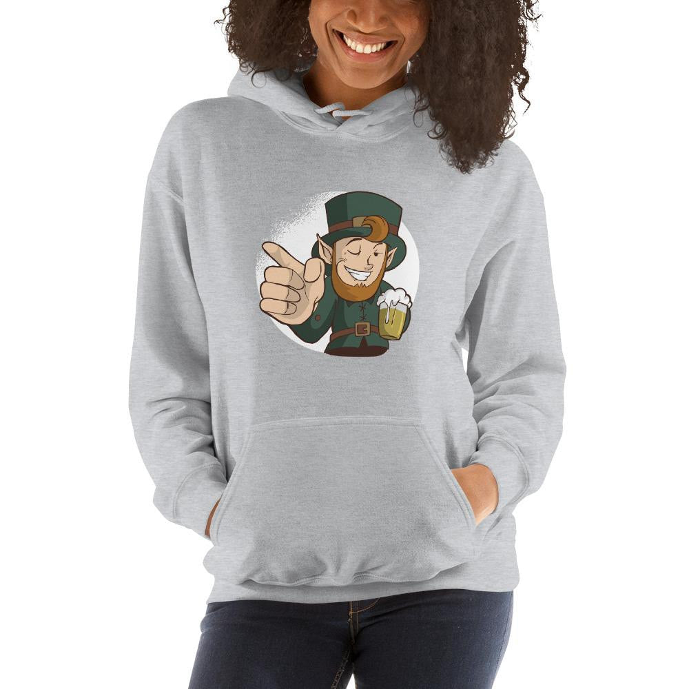 Winking Leprechaun Unisex Hooded Sweatshirt