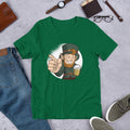 Winking Leprechaun Half Sleeve T-Shirt — Green