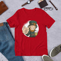 Winking Leprechaun Half Sleeve T-Shirt — Red