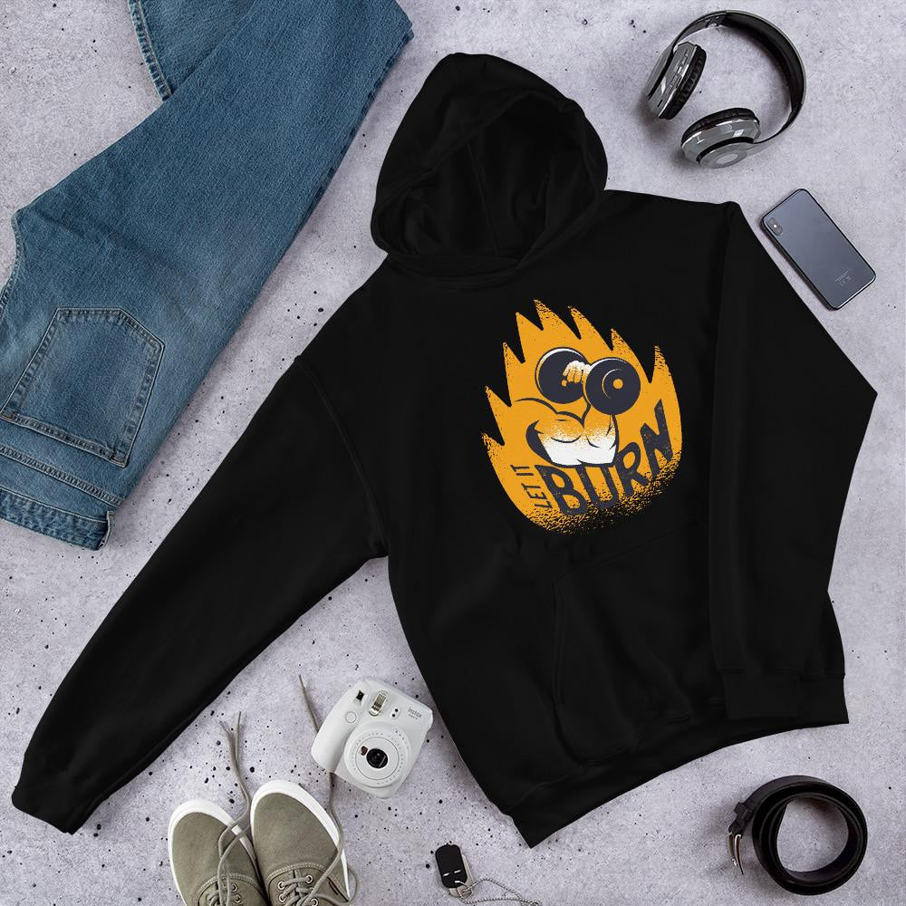 Let It Burn Unisex hooded Sweatshirt — Black