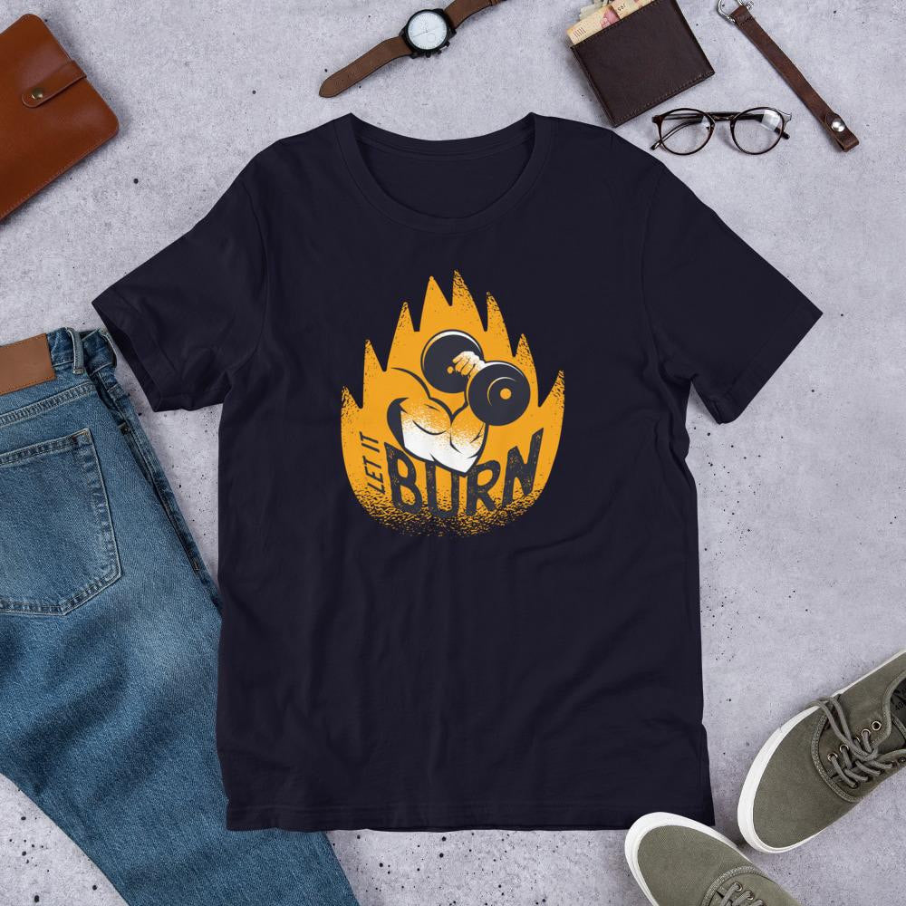 Let It Burn Half Sleeve T-Shirt — Navy
