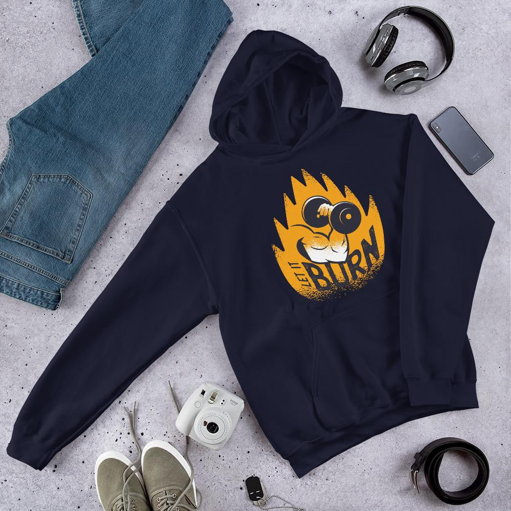 Let It Burn Unisex hooded Sweatshirt — Navy