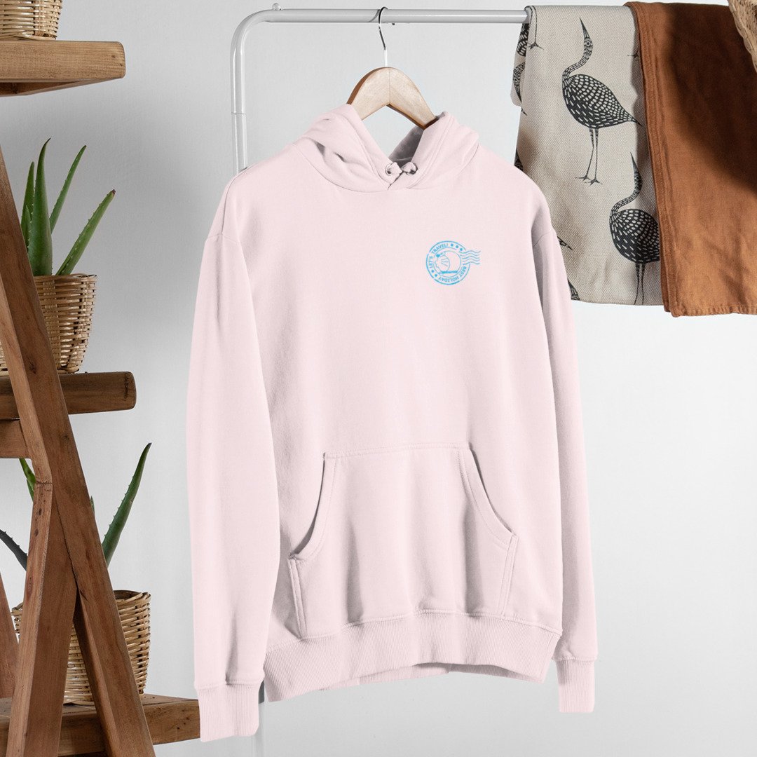 Let's Travel Unisex Hooded Sweatshirt — Light Pink