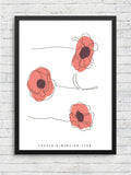 Abstract Flowers framed poster – Fourth Dimension Club