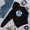 Baby Dino Unisex Hooded Sweatshirt — Black