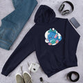 Baby Dino Unisex Hooded Sweatshirt — Navy