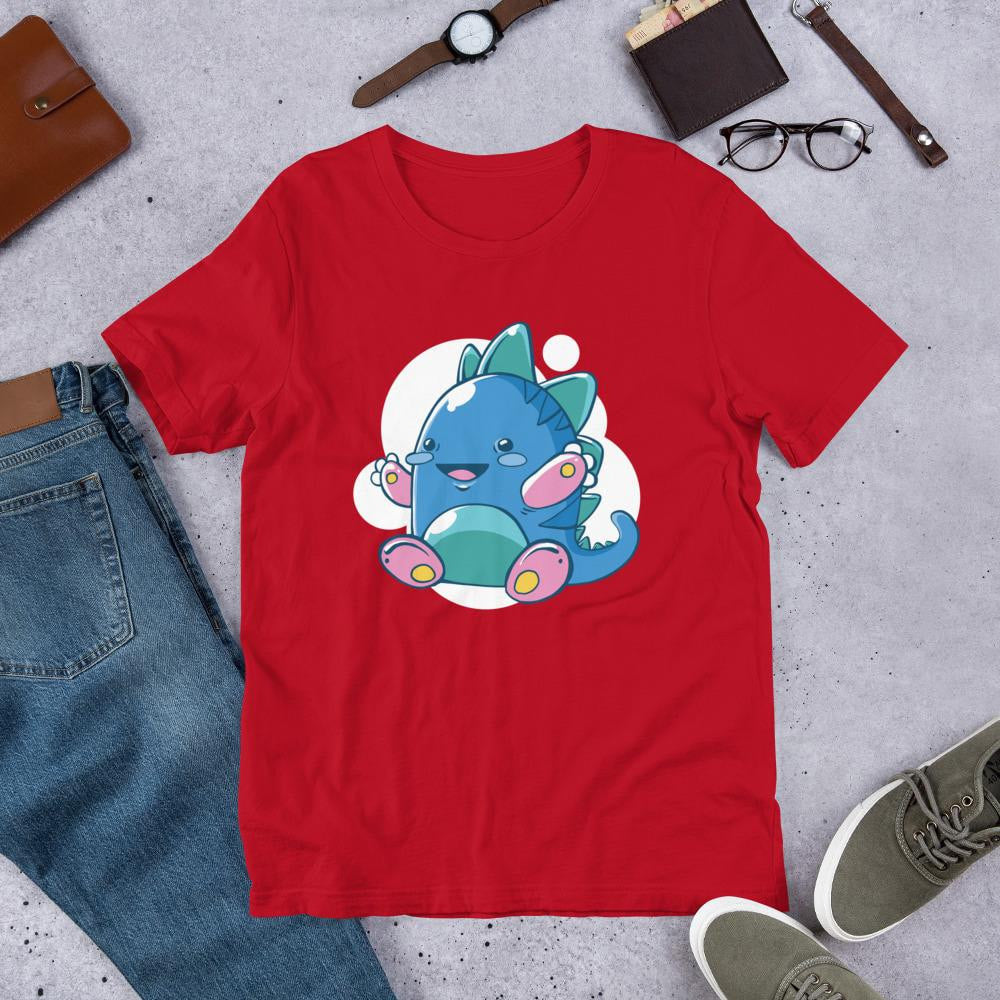Baby Dino Half Sleeve T-Shirt — Red