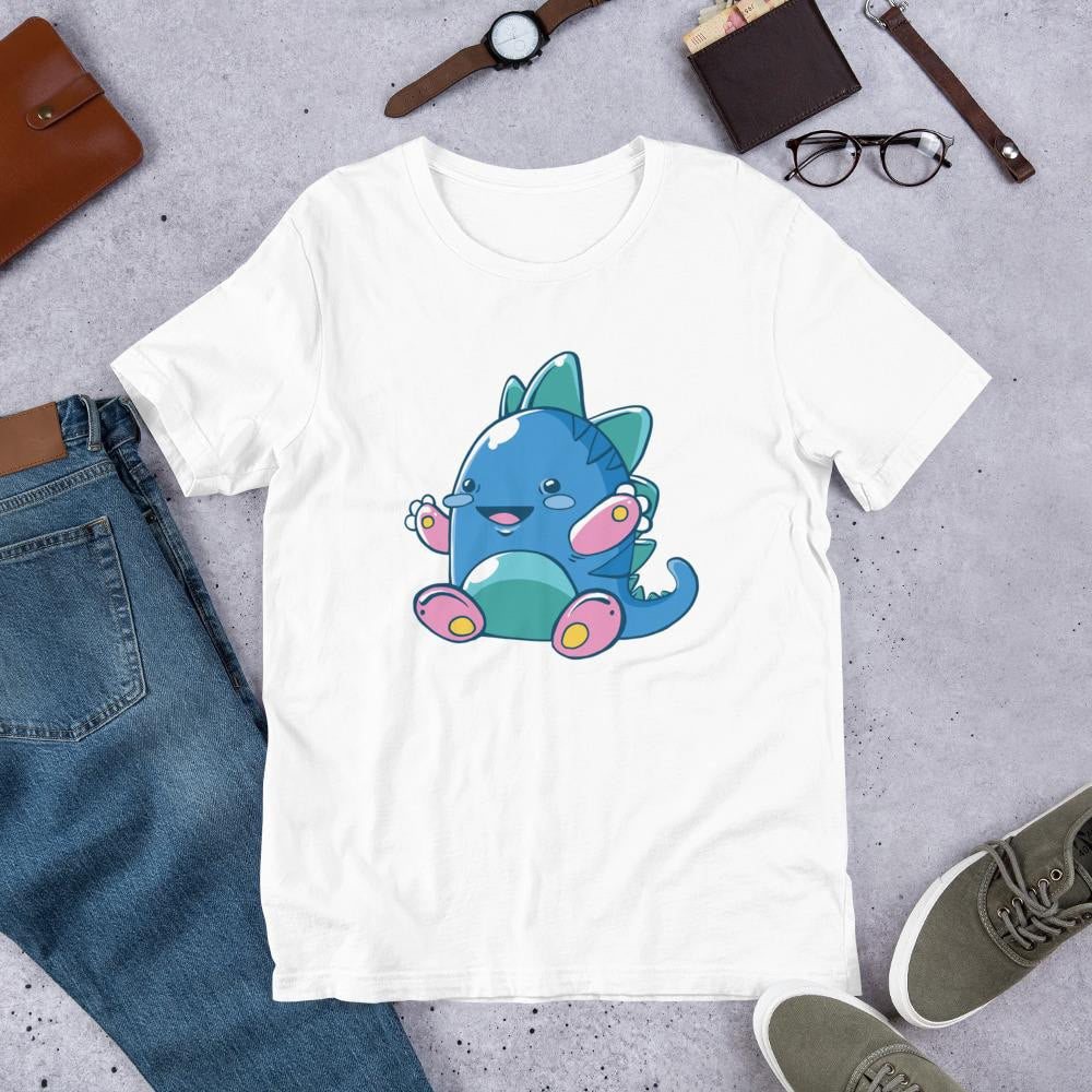 Baby Dino Half Sleeve T-Shirt — White