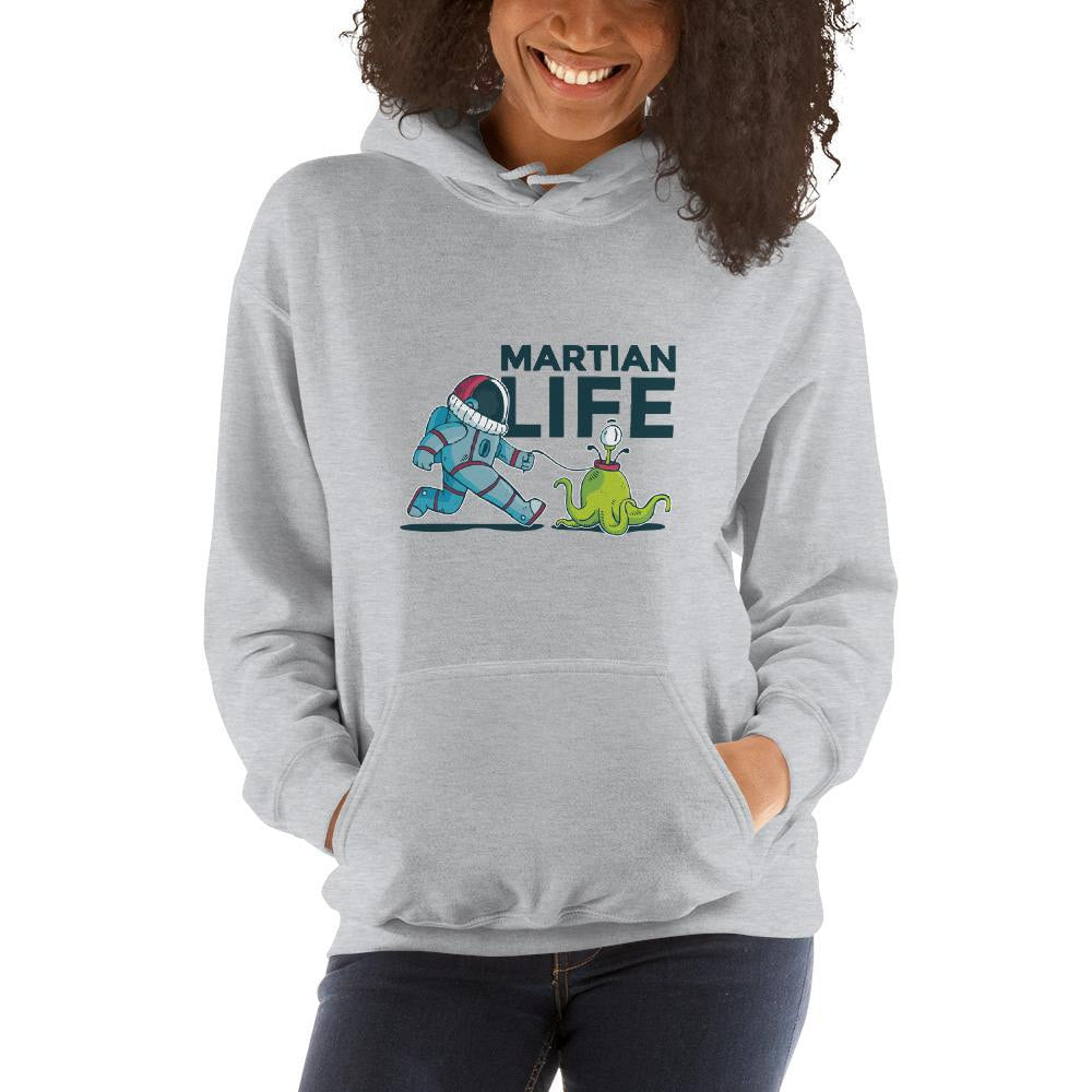 Martian Life Unisex Hooded Sweatshirt — detail view 3