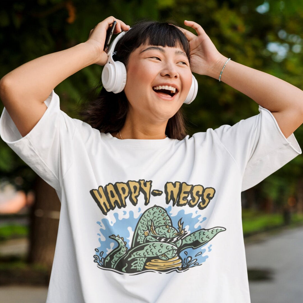Loch Ness Dabbing oversized tee graphic – Fourth Dimension Club