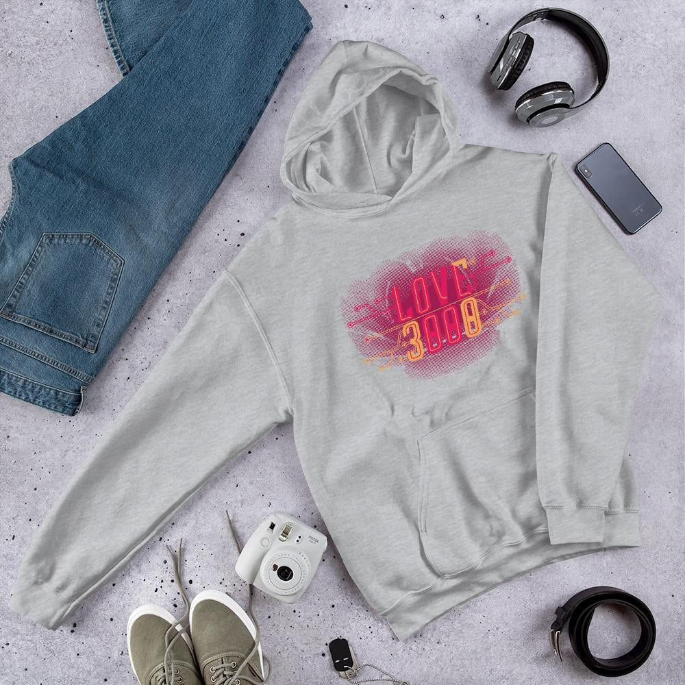 Love You 3000 Unisex Hooded Sweatshirt — Grey