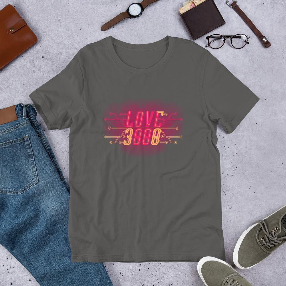 Love You 3000 Half Sleeve T-Shirt — Charcoal