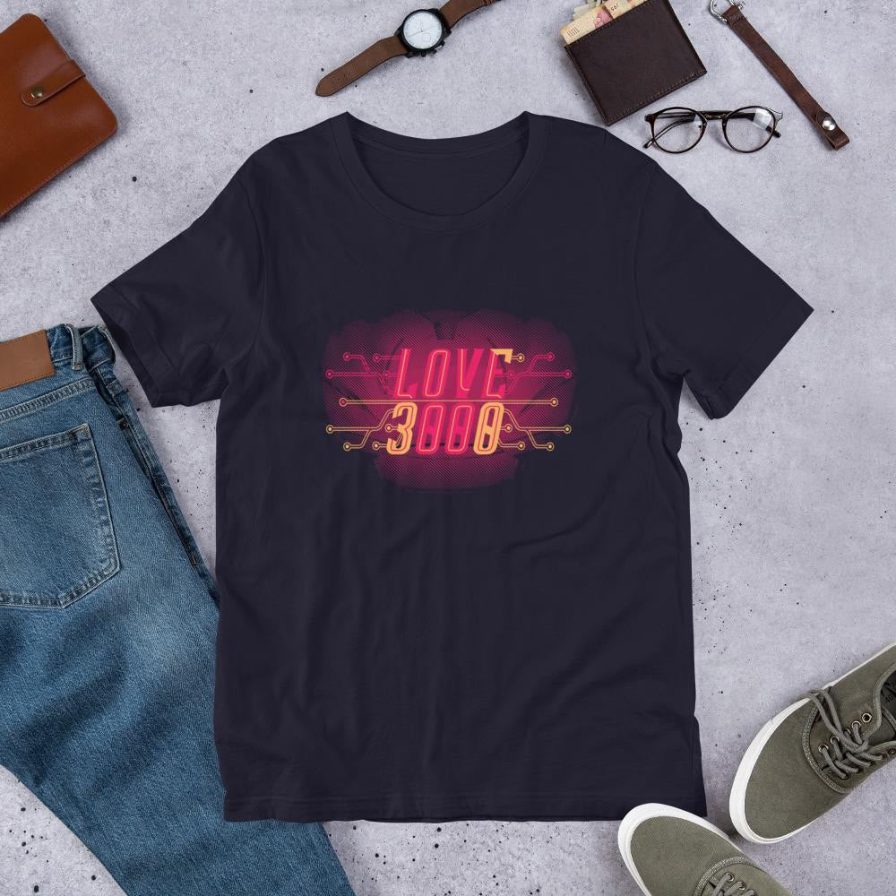 Love You 3000 Half Sleeve T-Shirt — Navy