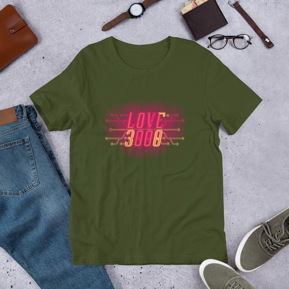 Love You 3000 Half Sleeve T-Shirt — Olive
