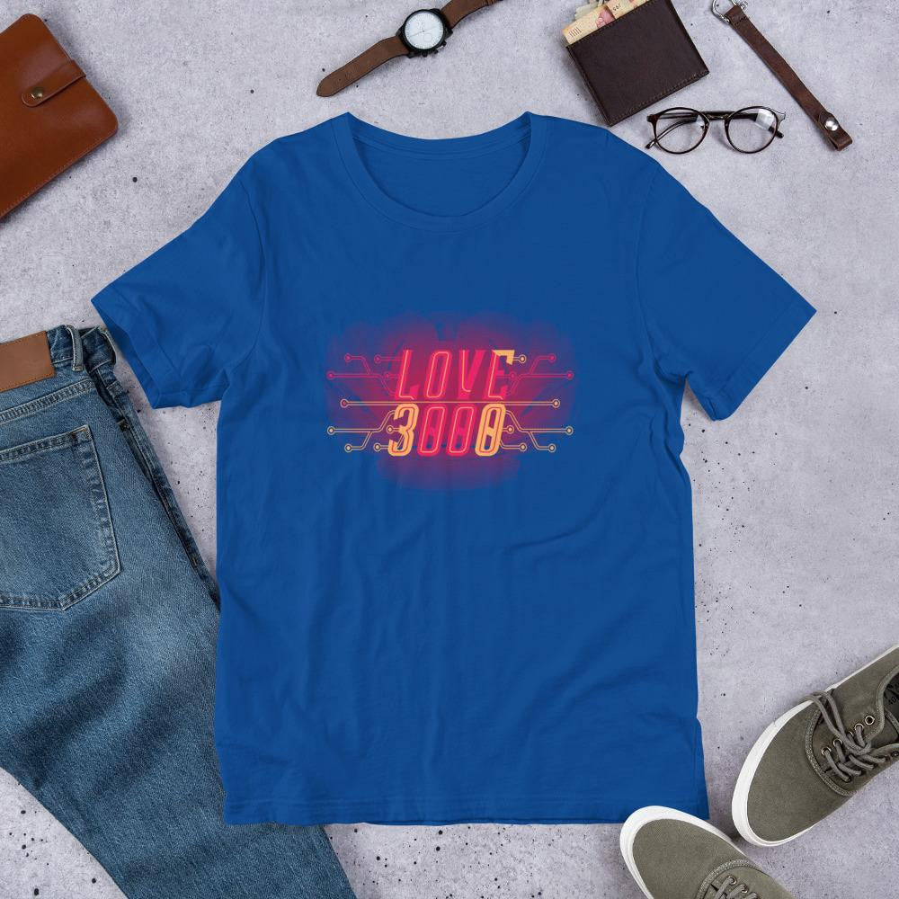 Love You 3000 Half Sleeve T-Shirt — Blue