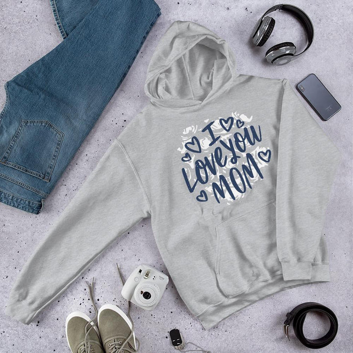 Love You Mom Unisex Hooded Sweatshirt