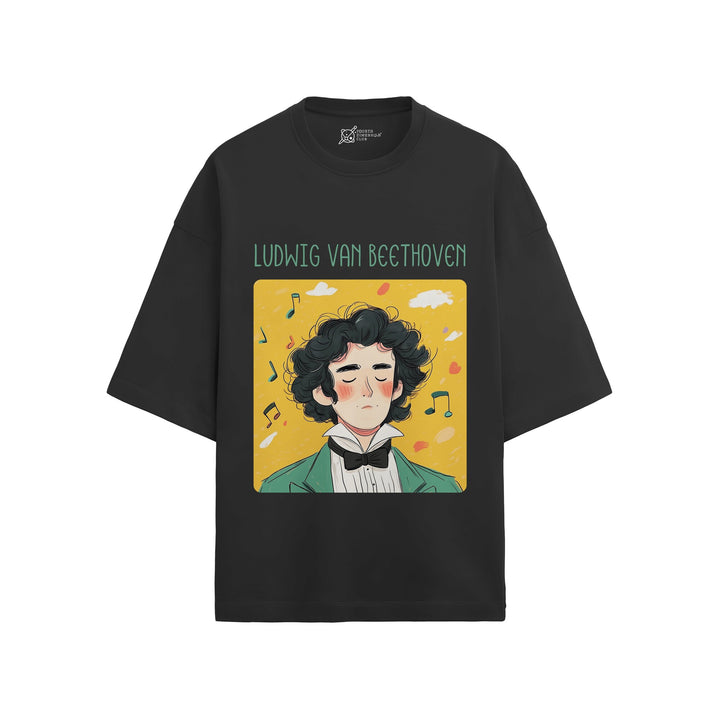 Ludwig van Beethoven Oversized French Terry T-Shirt #GeniusDoodles