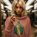Cotton hoodie with Lunar Explorer print
