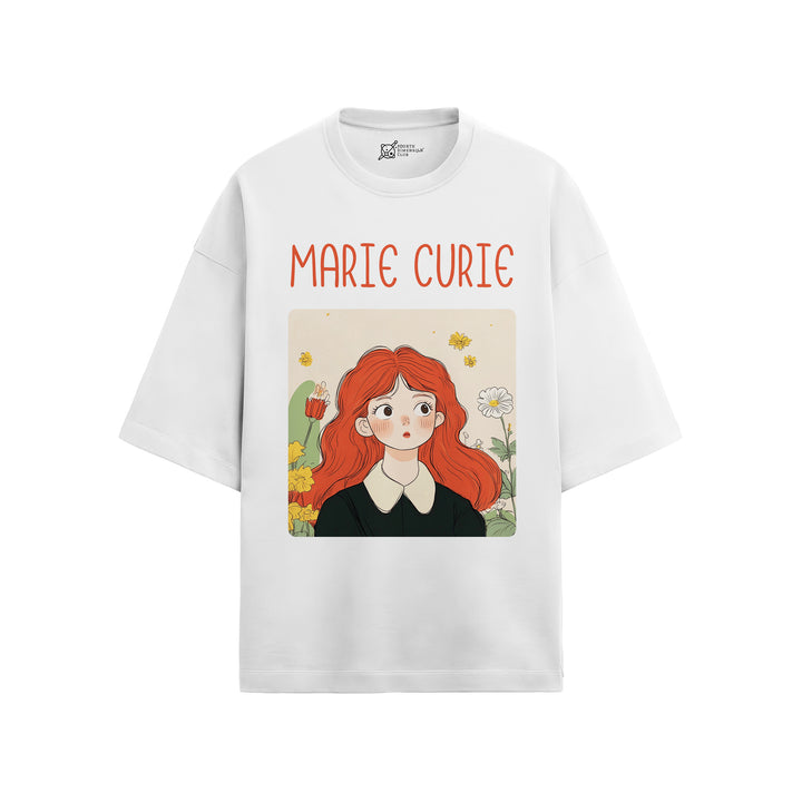 Marie Curie Oversized French Terry T-Shirt #GeniusDoodles