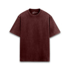 Timeless Acid Wash Oversized T-Shirts — maroon