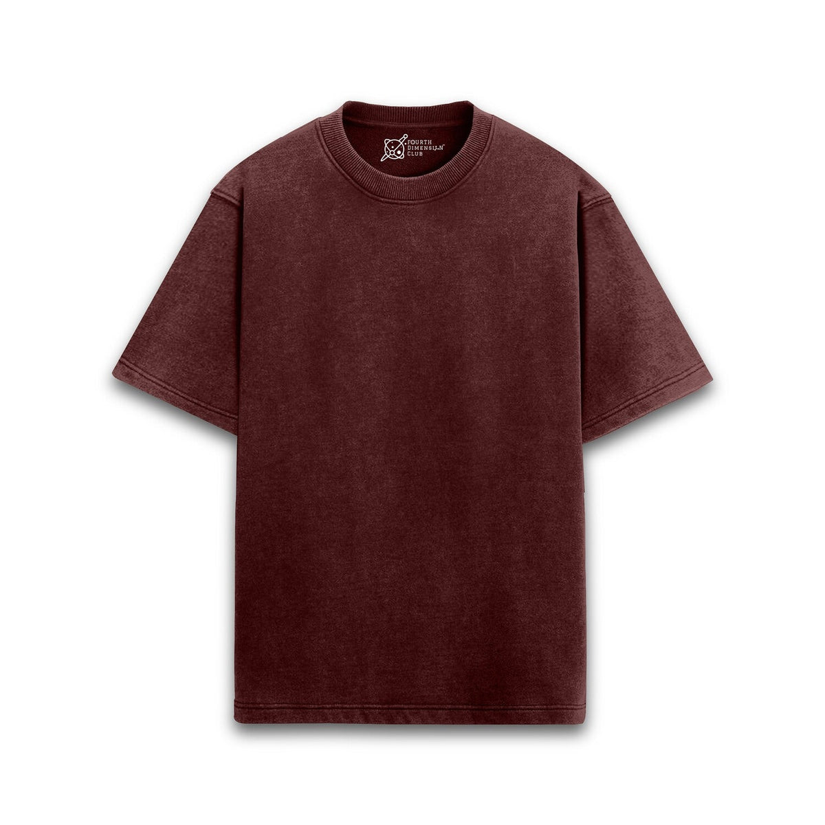 Timeless Acid Wash Oversized T-Shirts — maroon