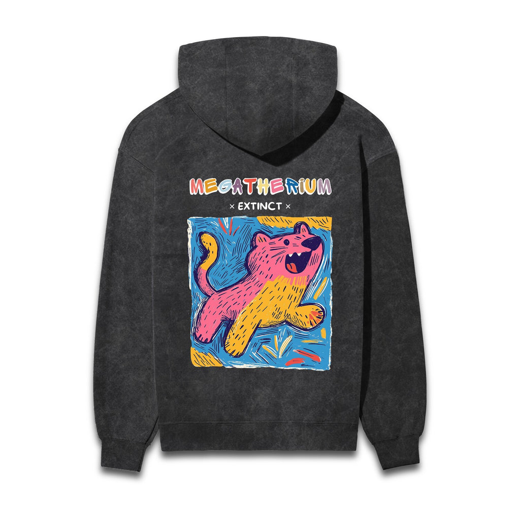 Megatherium Acid Wash Hooded Sweatshirts #AncientArchives