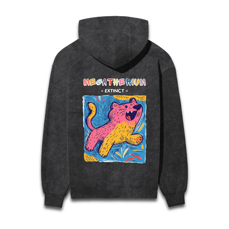 Megatherium Acid Wash Hooded Sweatshirts #AncientArchives
