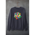 Melting Cube Unisex Sweatshirt — Navy