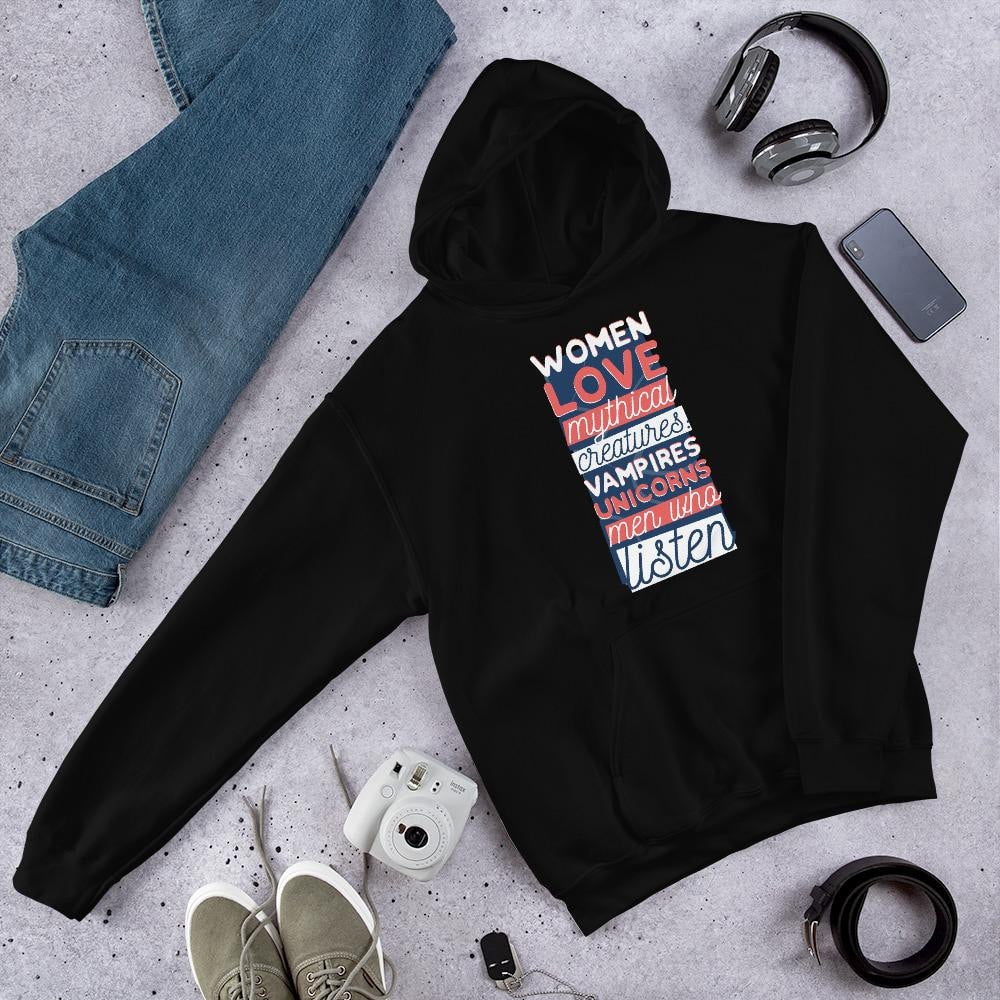 Men Who Listen Unisex Hooded Sweatshirt