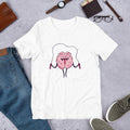 Jumping Rope Brain Half Sleeve T-Shirt — White