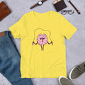 Jumping Rope Brain Half Sleeve T-Shirt — Yellow