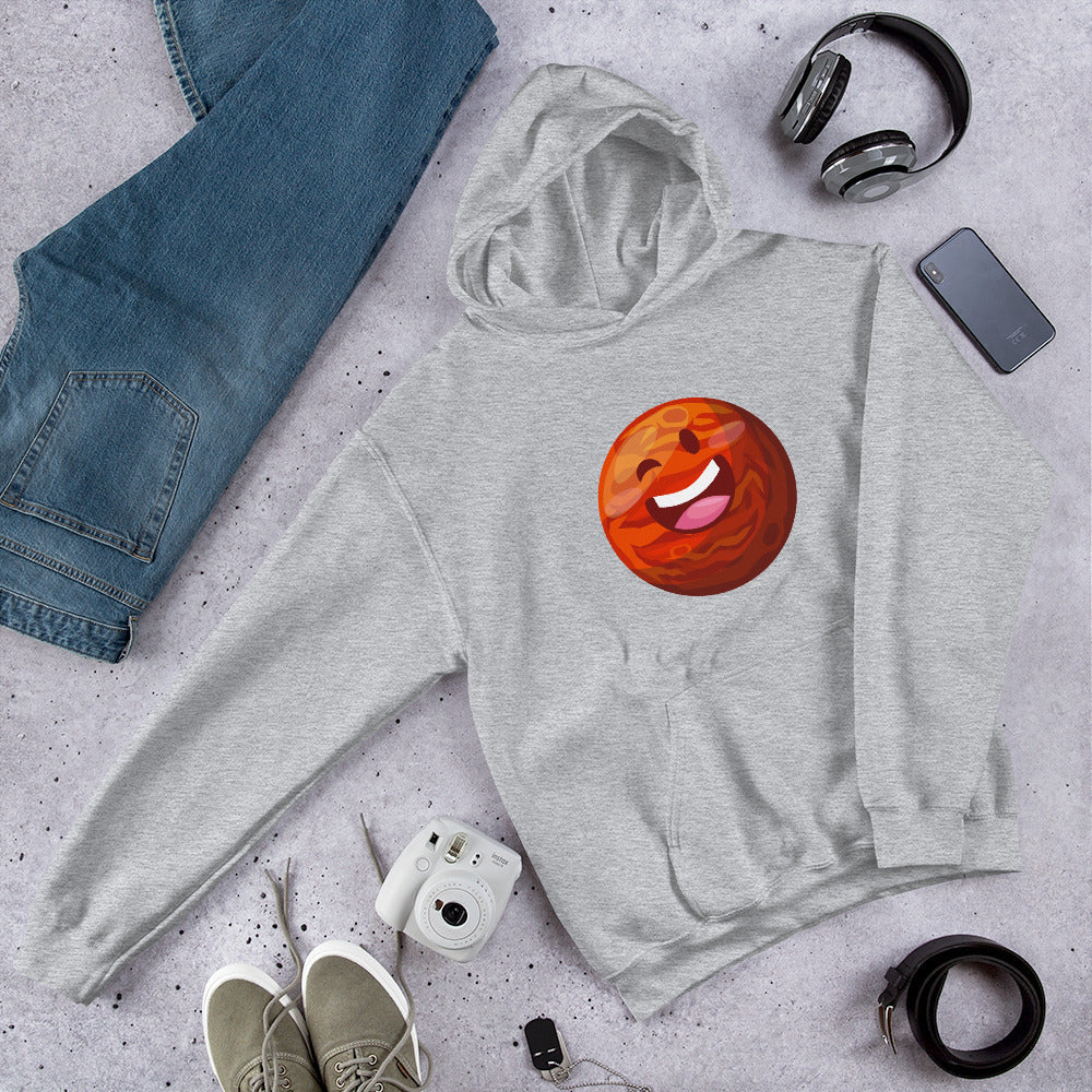 Mercury Cartoon Unisex Hooded Sweatshirt — Grey